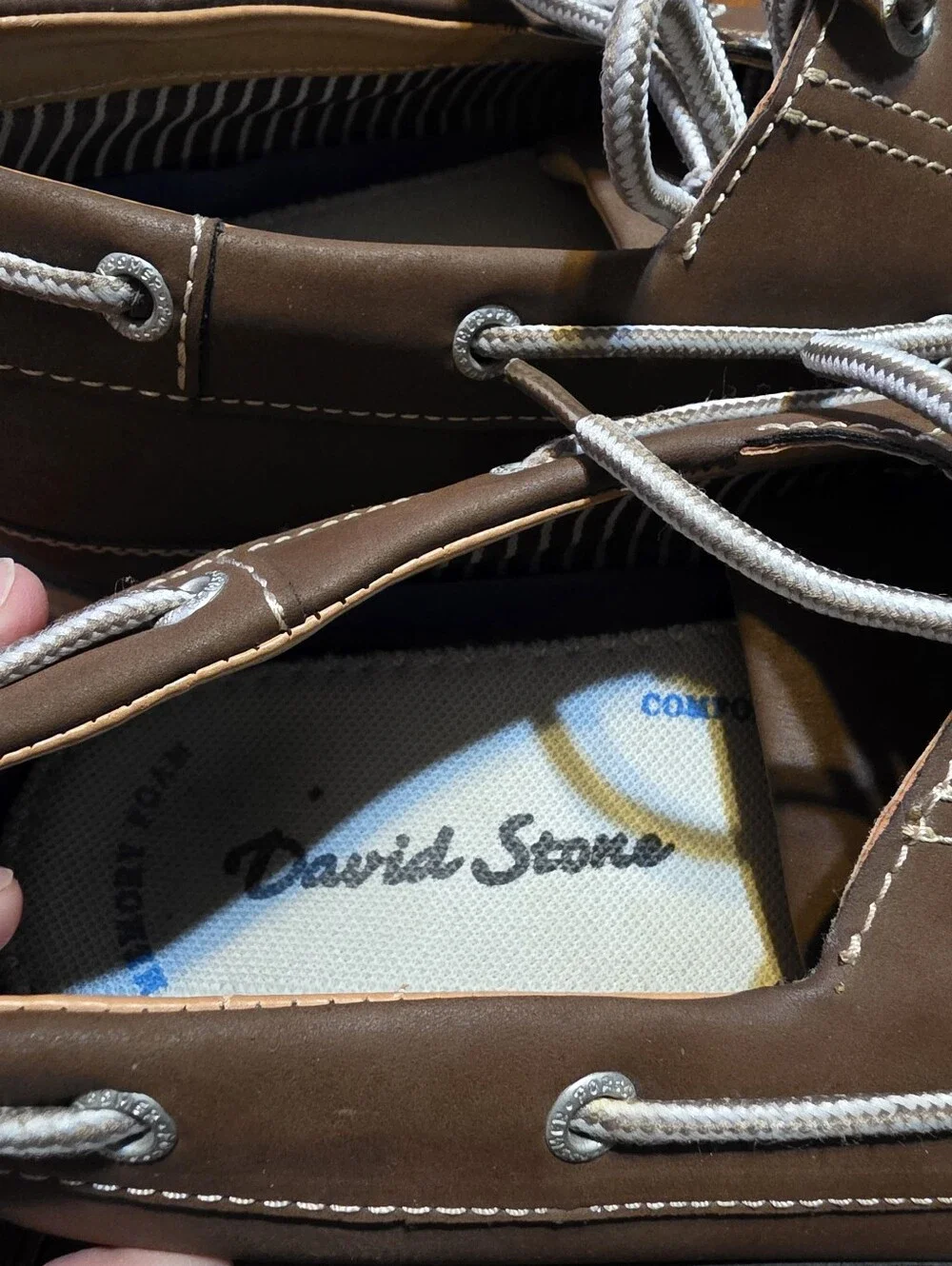 David Stone Boat Shoes Brown Size 11